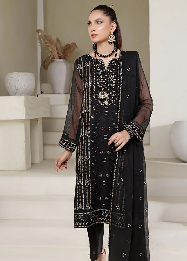 Shamooz Pret Embroidered Cotton Net 3 Piece Suit SE-009 Tribal