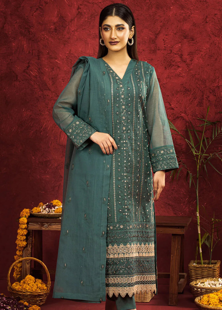 Shamooz Pret Embroidered Khaadi Net 3 Piece Suit SEM-0666