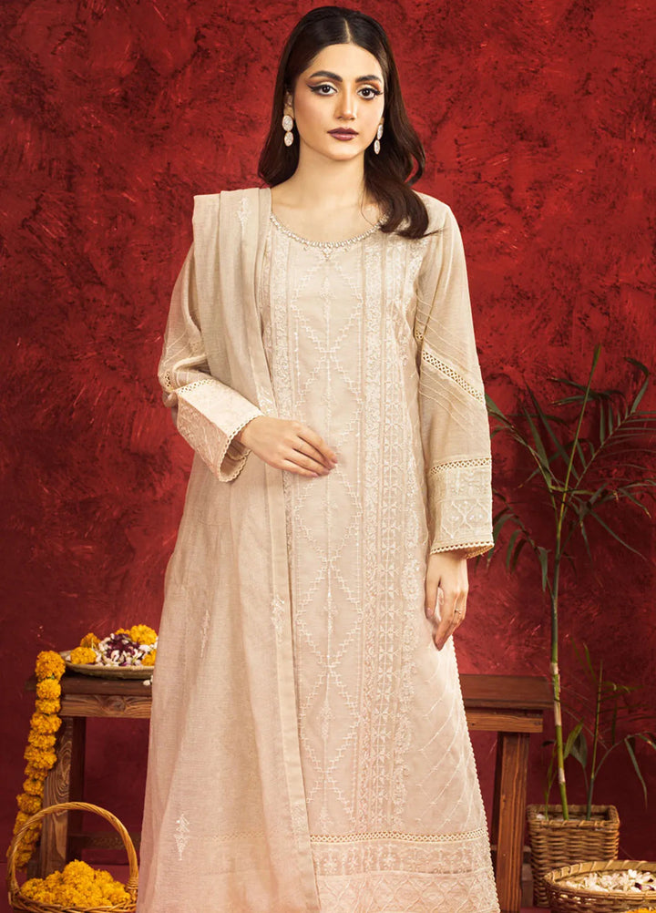 Shamooz Pret Embroidered Khaadi Net 3 Piece Suit SEM-0675