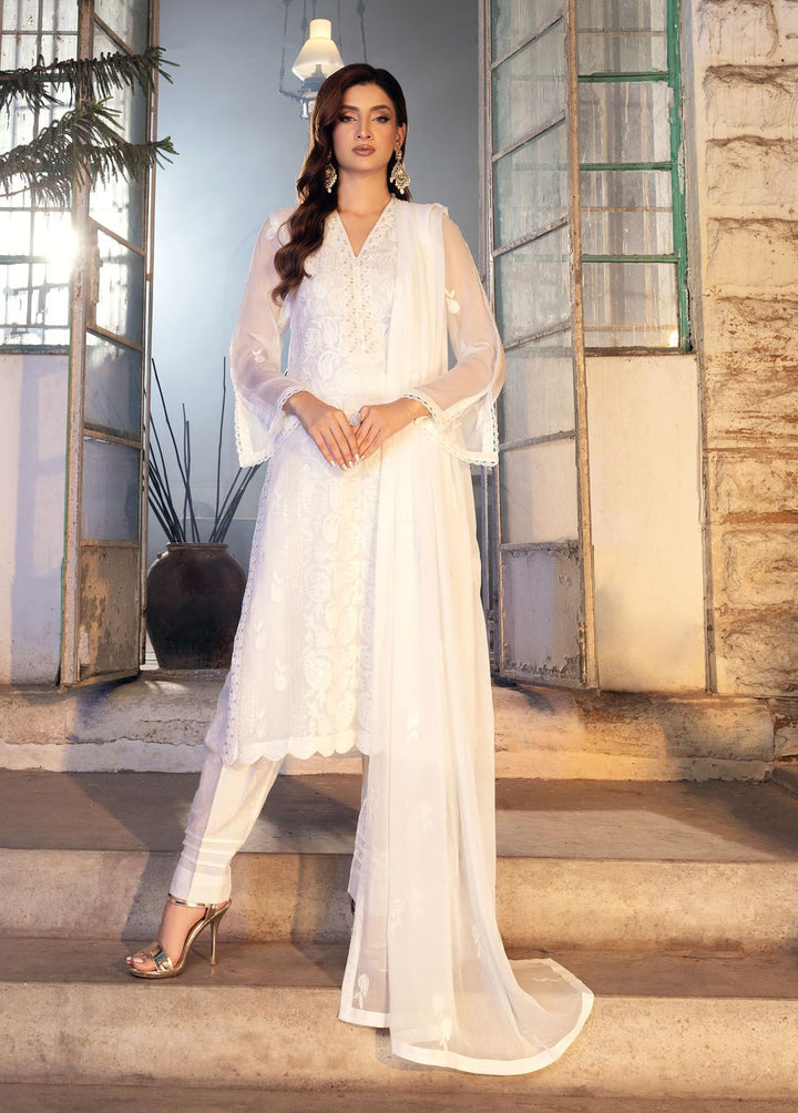 Shamooz Pret Formal Chiffon 3 Piece Suit SEM-0633 White