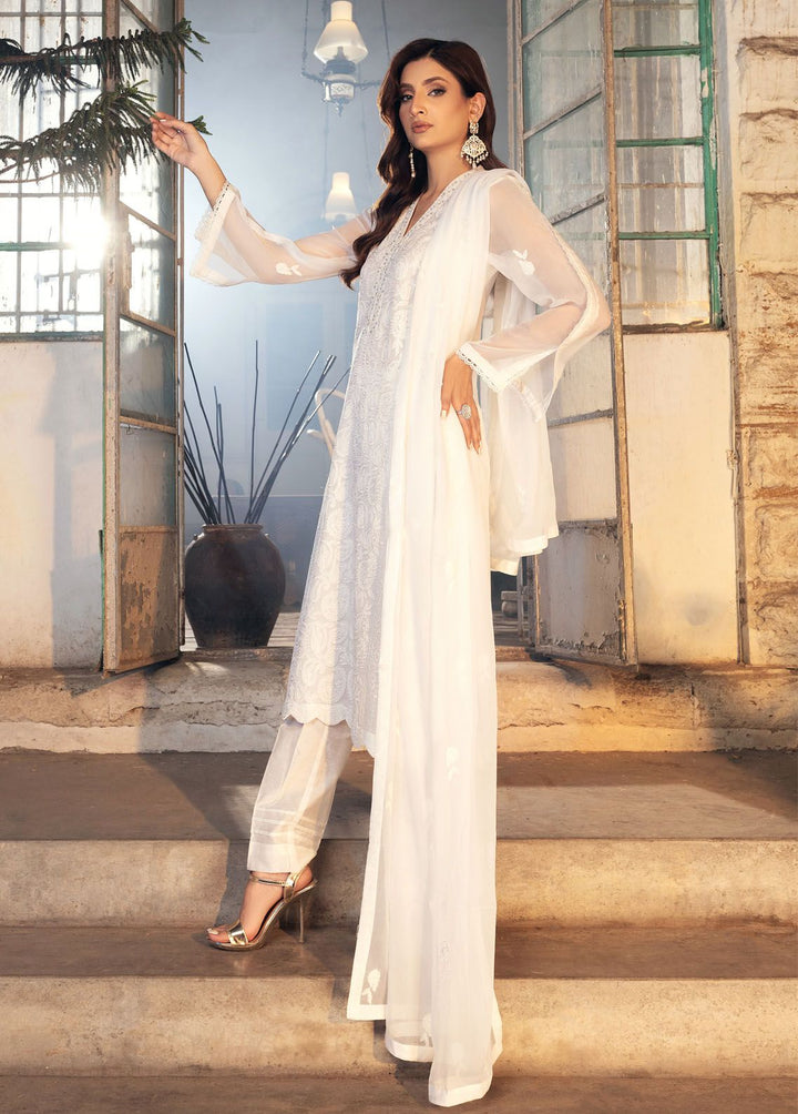 Shamooz Pret Formal Chiffon 3 Piece Suit SEM-0633 White