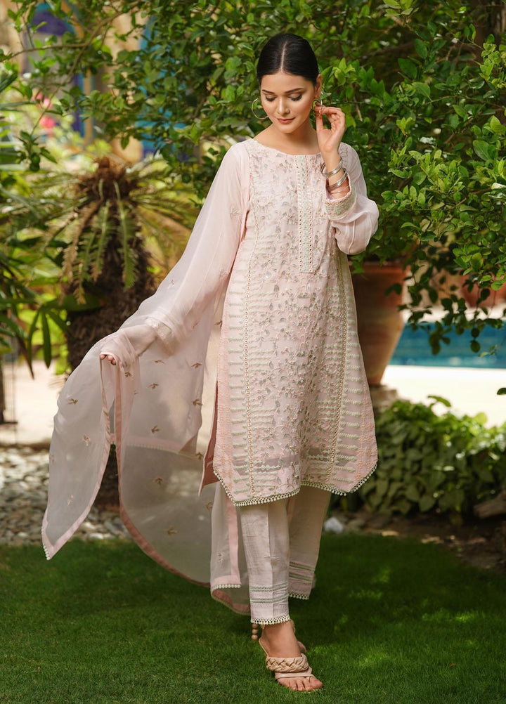 Shamooz Luxury Pret  Chiffon 3 Piece Suit SHM22RW SEM-0311 Moss Rose