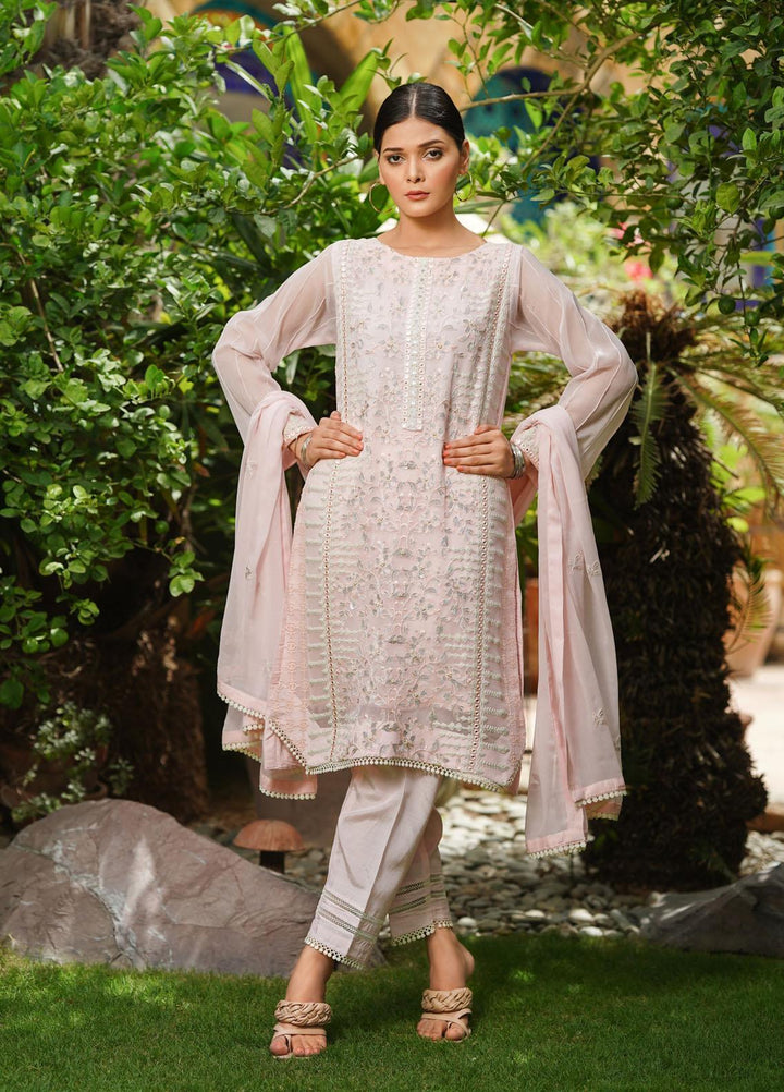 Shamooz Luxury Pret  Chiffon 3 Piece Suit SHM22RW SEM-0311 Moss Rose