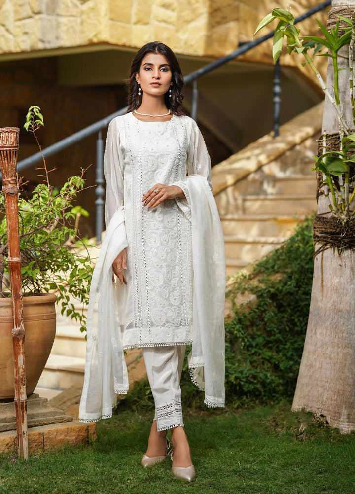 Shamooz Luxury Pret  Cotton Net 3 Piece Suit SHM22RW SEM-0302 White