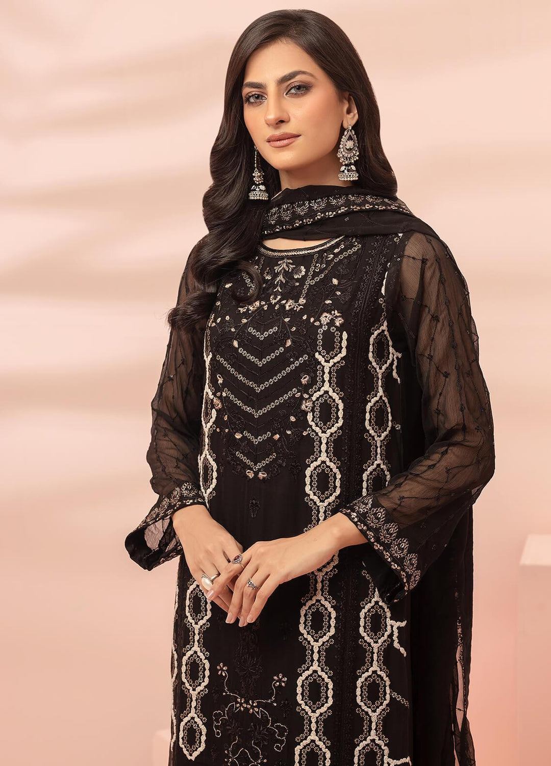Shamooz Pret Embroidered Chiffon 3 Piece Suit SHM23C SEM-0465