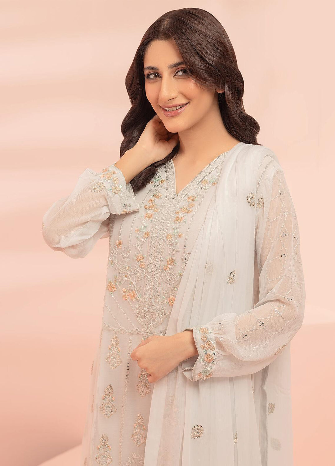 Shamooz Pret Embroidered Chiffon 3 Piece Suit SHM23C SEM-0467