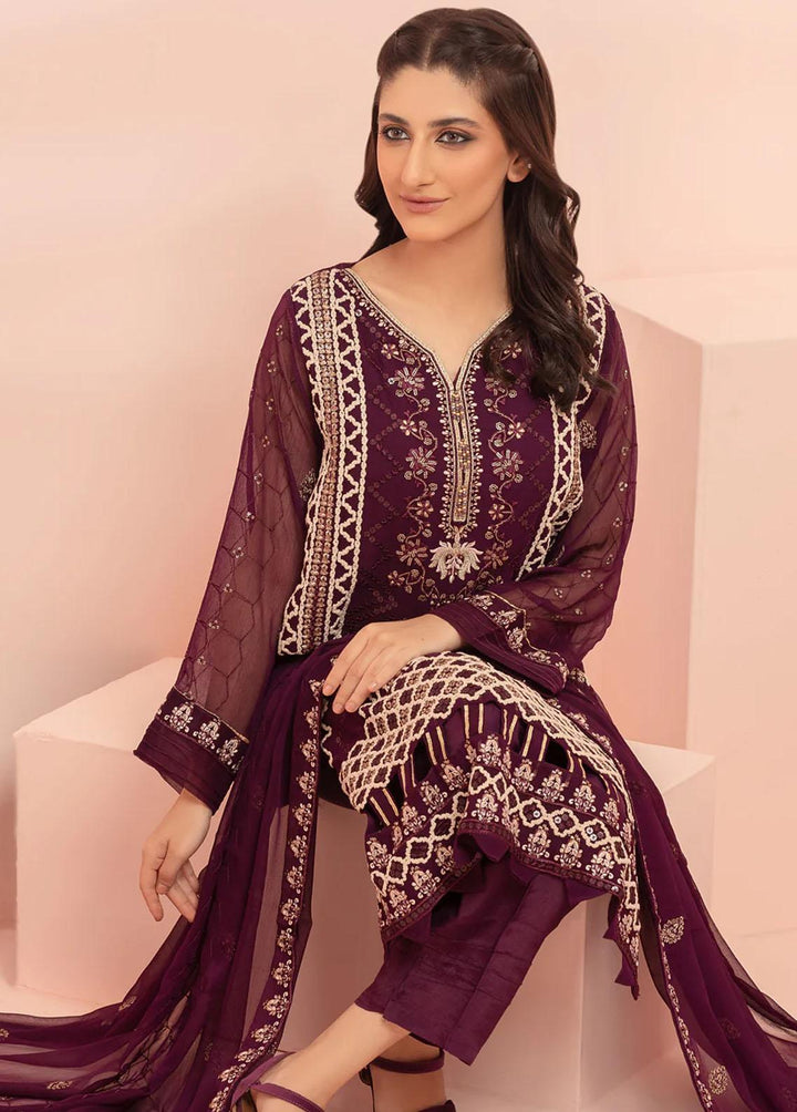 Shamooz Pret Embroidered Chiffon 3 Piece Suit SEM-0484