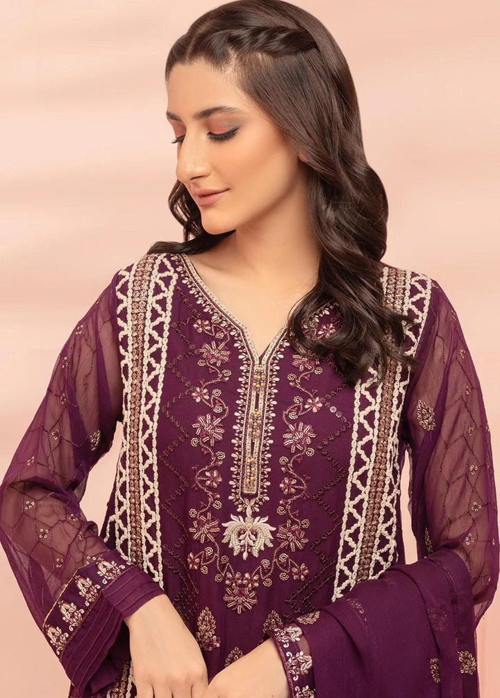 Shamooz Pret Embroidered Chiffon 3 Piece Suit SEM-0484