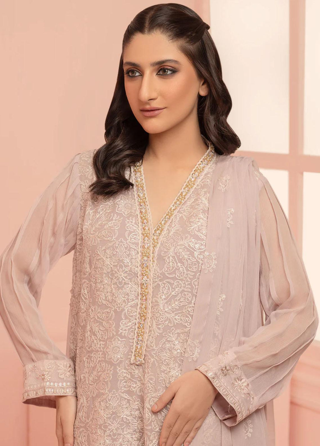 Shamooz Pret Embroidered Chiffon 3 Piece Suit SEM-0485