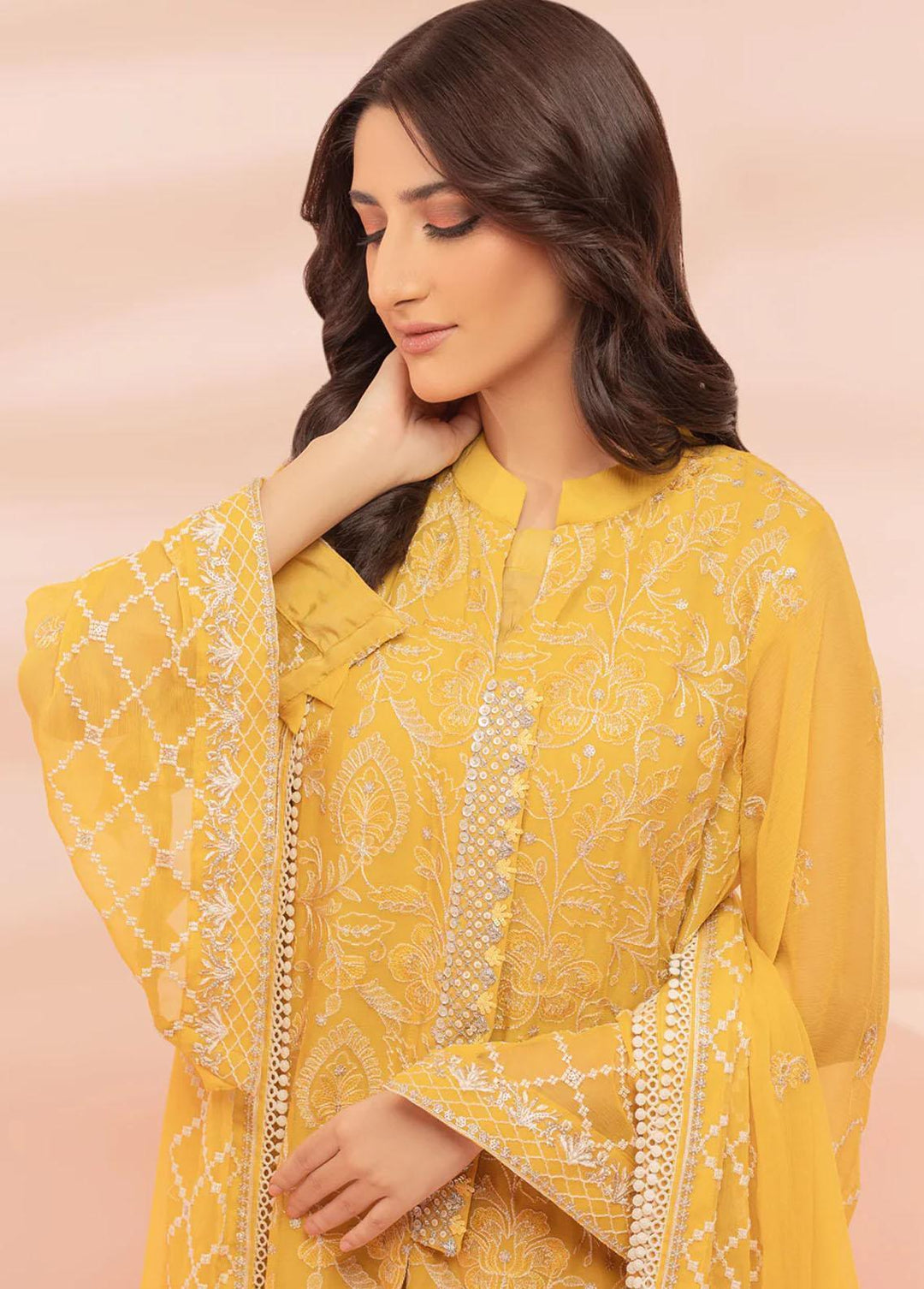 Shamooz Pret Embroidered Chiffon 3 Piece Suit SEM-0491