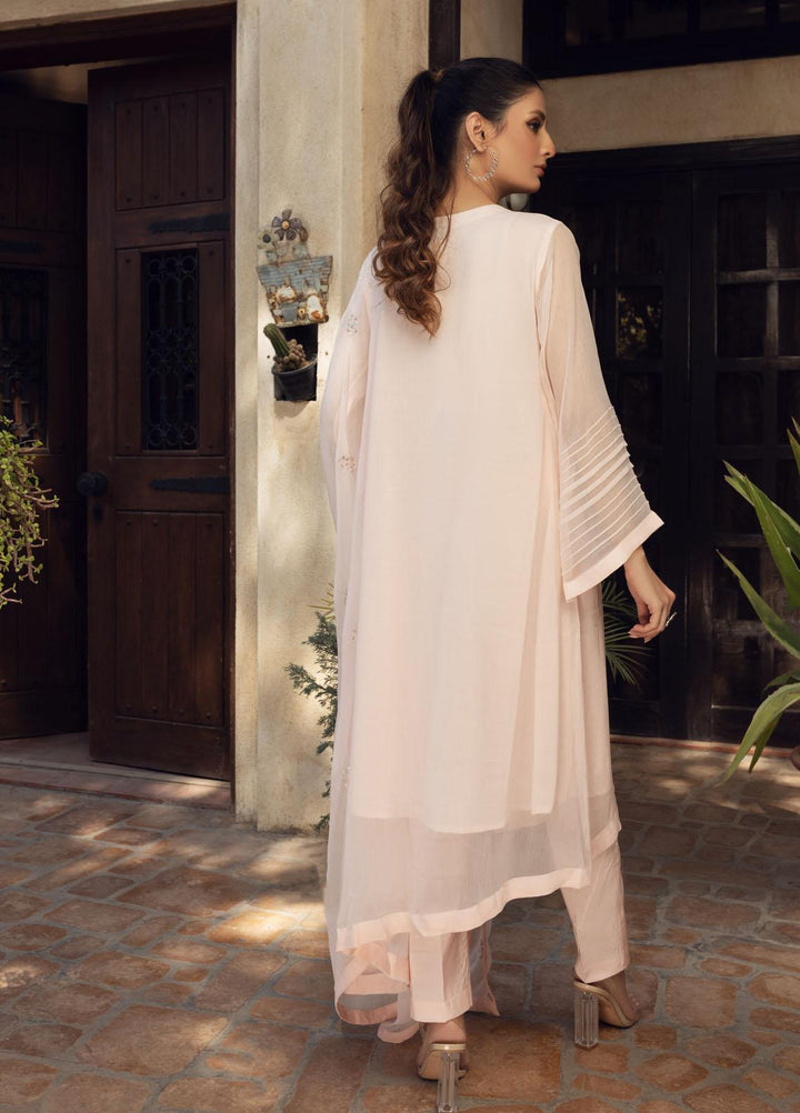 Shamooz Luxury Pret  Chiffon 3 Piece Dress SEM-0407 Blush Pink
