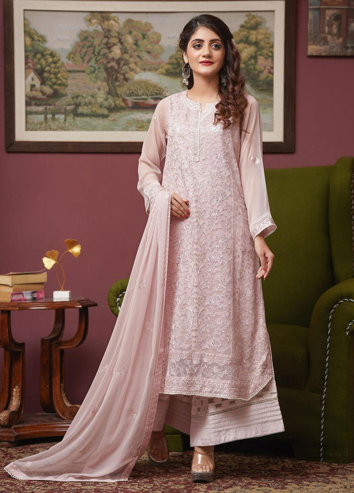 Shamooz Embroidered Chiffon Suits Unstitched 2 Piece SHM22UN Maive SU-008 - Luxury Festive Collection