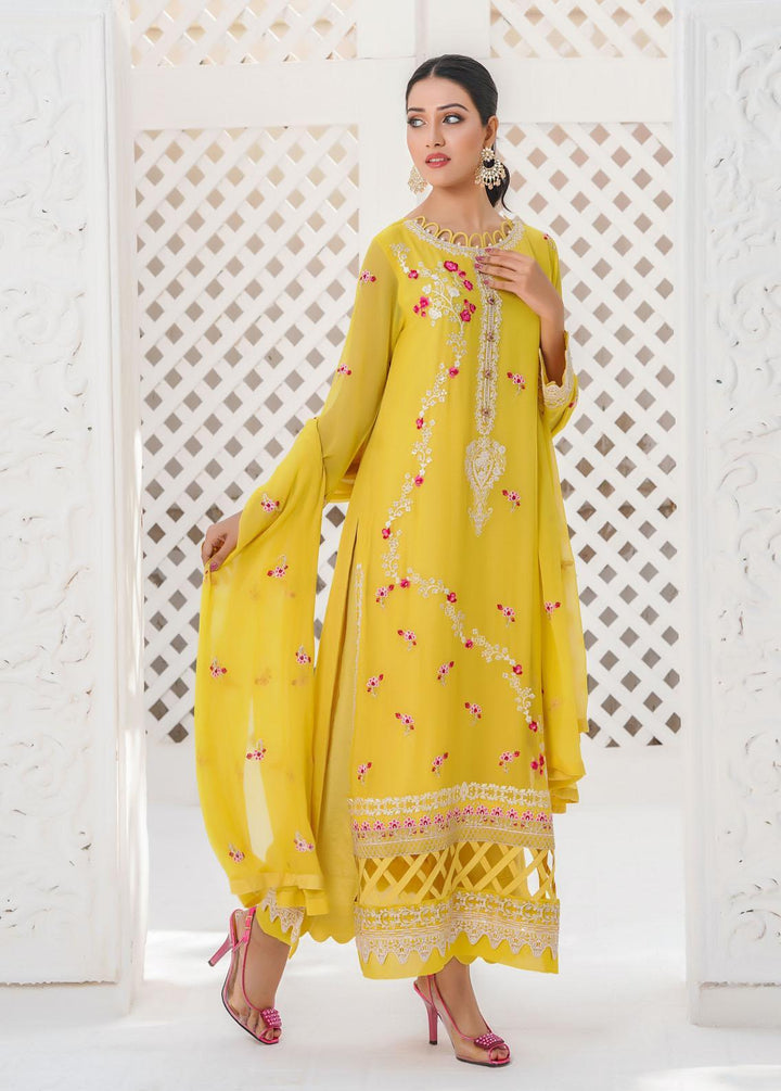 Shamooz Embroidered Chiffon Suits Unstitched 3 Piece SHM22W SU-027 - Winter Collection