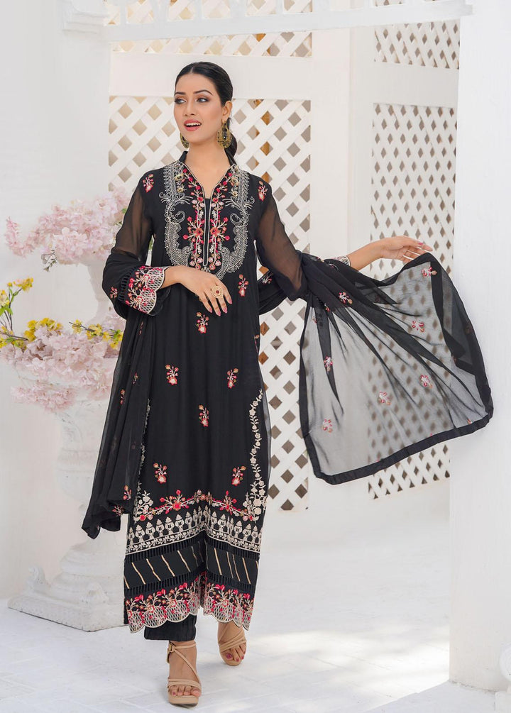 Shamooz Embroidered Chiffon Suits Unstitched 3 Piece SHM22W SU-029 - Winter Collection