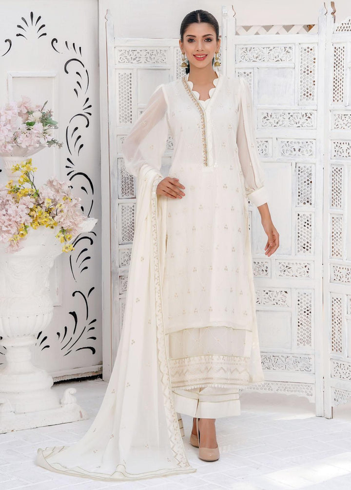 Shamooz Embroidered Chiffon Suits Unstitched 3 Piece SHM22W SU-030 - Winter Collection