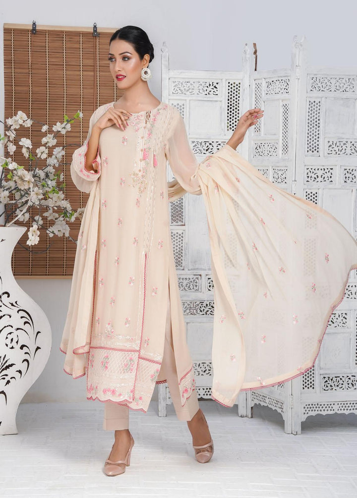 Shamooz Embroidered Chiffon Suits Unstitched 3 Piece SHM22W SU-034 - Winter Collection