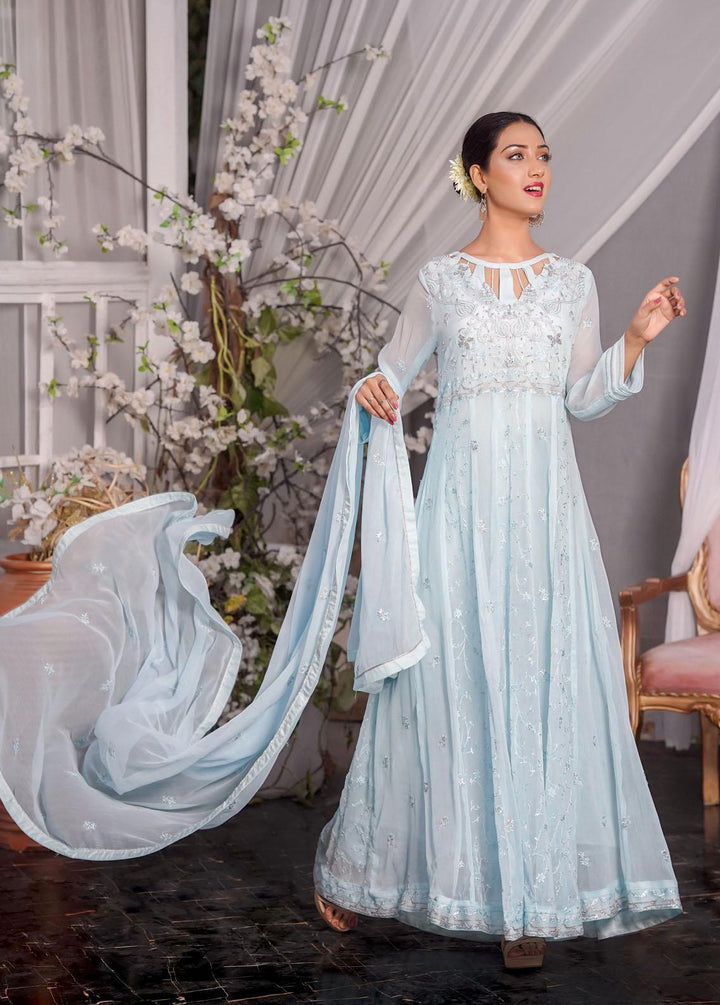 Shamooz Embroidered Chiffon Suits Unstitched 3 Piece SHM22W SU-035 - Winter Collection