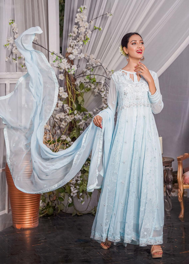 Shamooz Embroidered Chiffon Suits Unstitched 3 Piece SHM22W SU-035 - Winter Collection