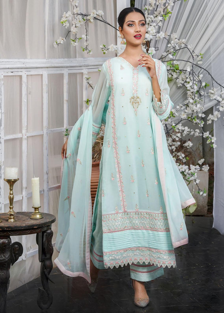 Shamooz Embroidered Chiffon Suits Unstitched 3 Piece SHM22W SU-037 - Winter Collection