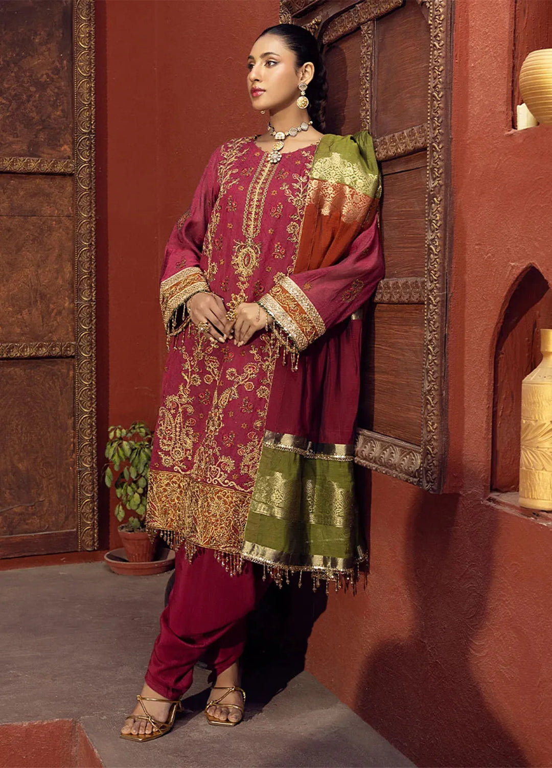 Shan e Festive by Salitex Embroidered 0 Suits Unstitched 3 Piece SUNW6JI017UT - Festive Collection