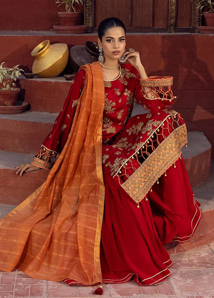 Shan e Festive by Salitex Embroidered Cotton Net Suits Unstitched 3 Piece SUNW6JI020UT - Festive Collection