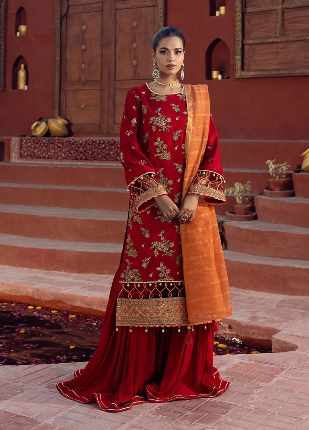 Shan e Festive by Salitex Embroidered Cotton Net Suits Unstitched 3 Piece SUNW6JI020UT - Festive Collection