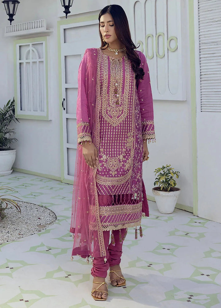 Shan e Festive by Salitex Embroidered Cotton Net Suits Unstitched 3 Piece SUNW6NO004UT - Festive Collection