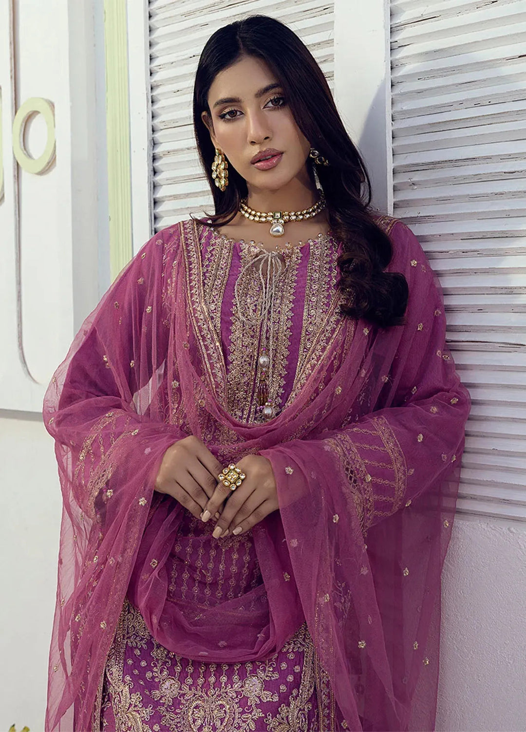 Shan e Festive by Salitex Embroidered Cotton Net Suits Unstitched 3 Piece SUNW6NO004UT - Festive Collection