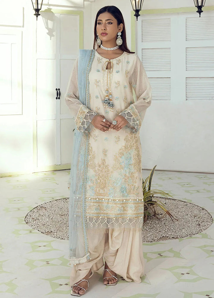 Shan e Festive by Salitex Embroidered Cotton Net Suits Unstitched 3 Piece SUNW6NO005UT - Festive Collection