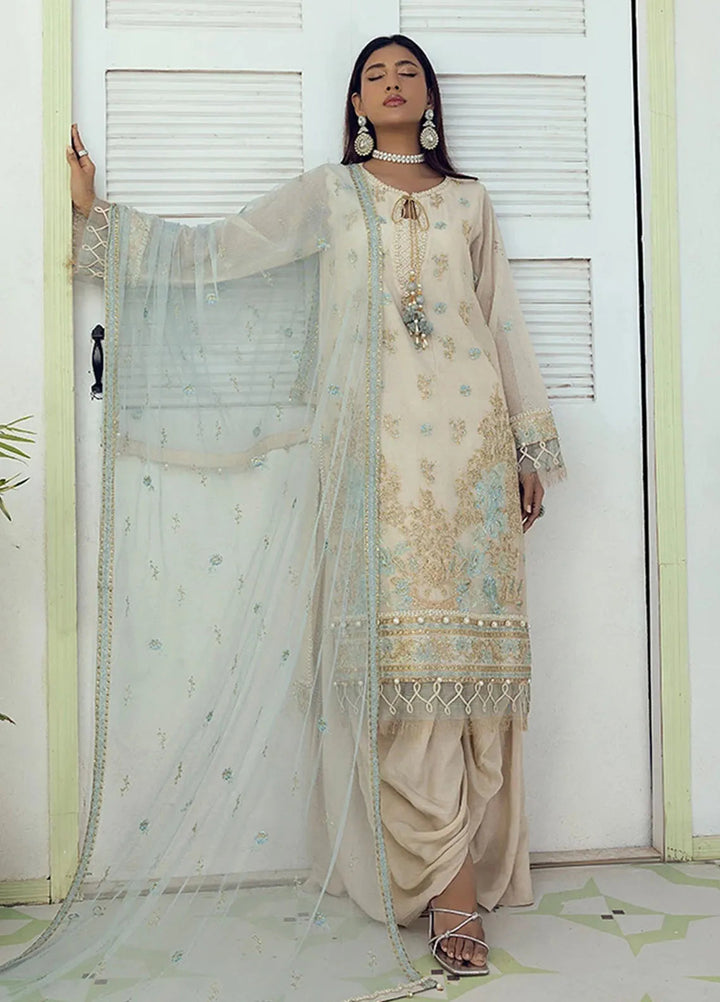 Shan e Festive by Salitex Embroidered Cotton Net Suits Unstitched 3 Piece SUNW6NO005UT - Festive Collection