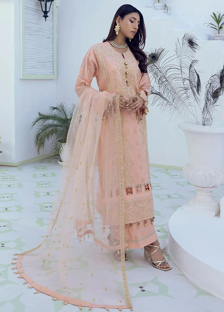 Shan e Festive by Salitex Embroidered Cotton Net Suits Unstitched 3 Piece SUNW6NO007UT - Festive Collection