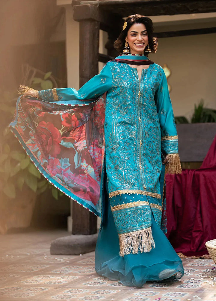 Shan e Festive by Salitex Embroidered Cotton Net Suits Unstitched 3 Piece SUNW6NO034UT - Festive Collection