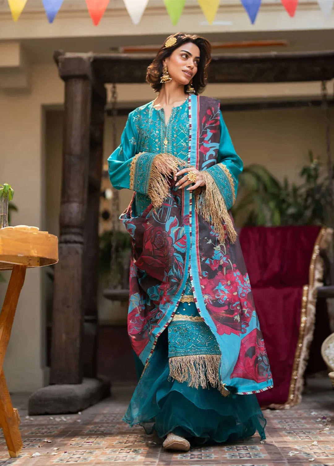 Shan e Festive by Salitex Embroidered Cotton Net Suits Unstitched 3 Piece SUNW6NO034UT - Festive Collection