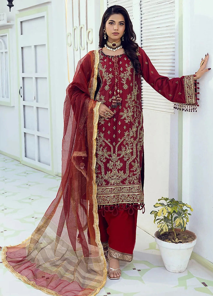 Shan e Festive by Salitex Embroidered Cotton Silk Suits Unstitched 3 Piece SUNW6NO008UT - Festive Collection
