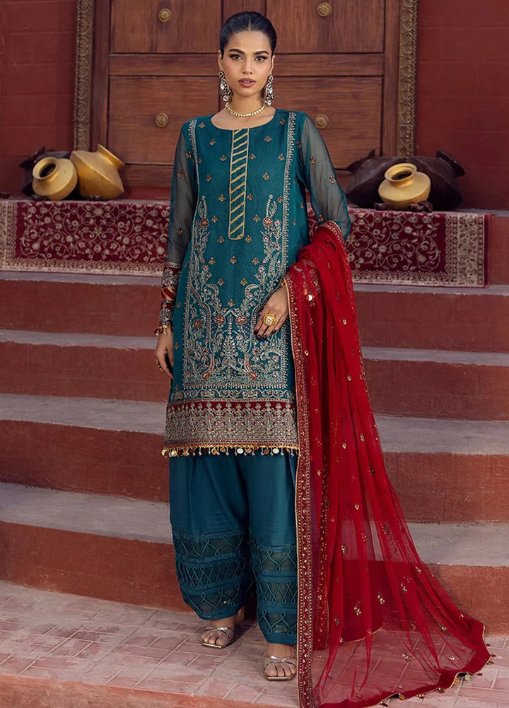 Shan e Festive by Salitex Embroidered Khaddi Net Suits Unstitched 3 Piece SUNW6JI021UT - Festive Collection