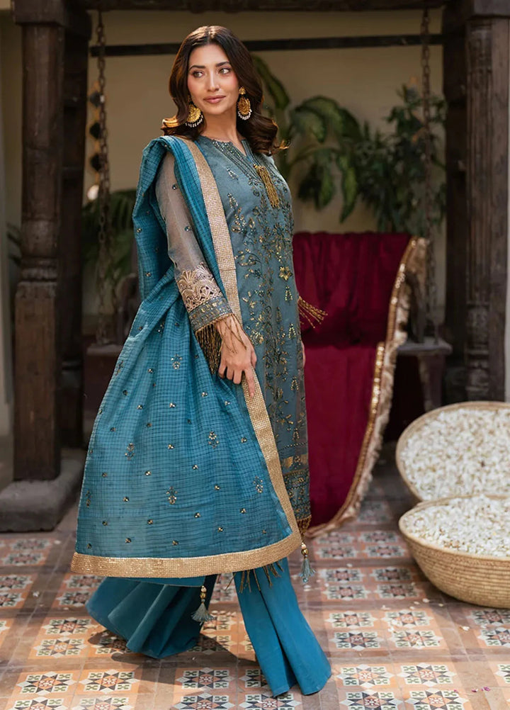 Shan e Festive by Salitex Embroidered Khaddi Net Suits Unstitched 3 Piece SUNW6JI039UT - Festive Collection