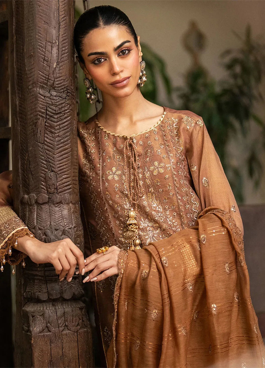 Shan e Festive by Salitex Embroidered Khaddi Net Suits Unstitched 3 Piece SUNW6JI044UT - Festive Collection