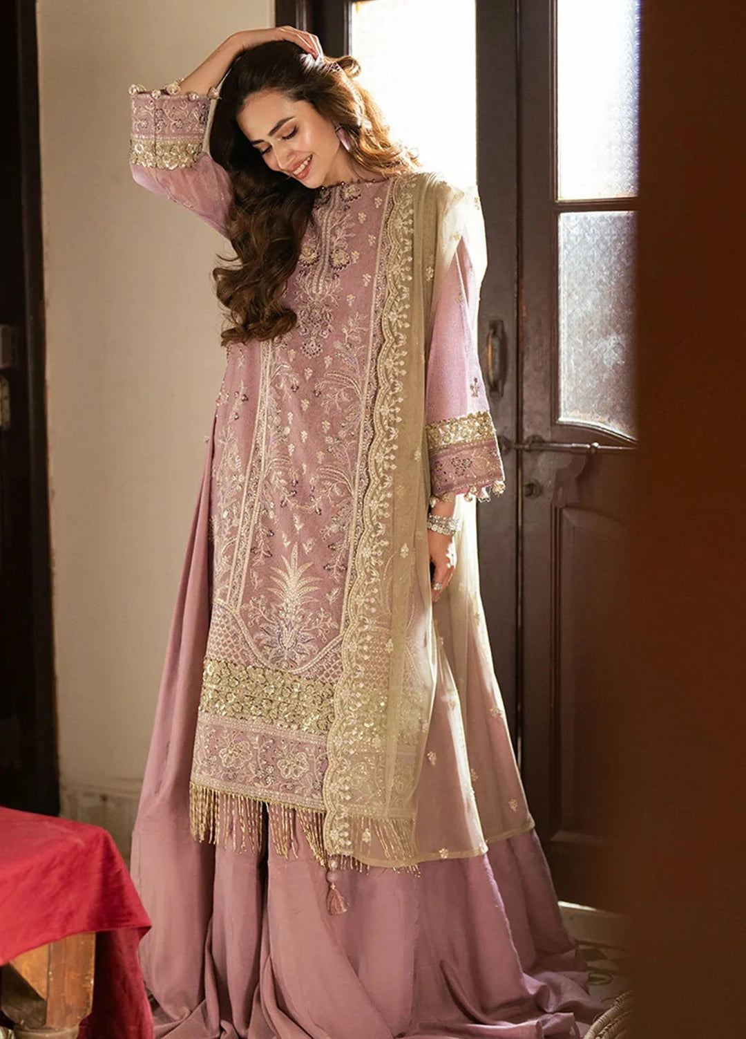 Shan e Festive by Salitex Embroidered Khaddi Net Suits Unstitched 3 Piece SUNW6JI047UT - Festive Collection