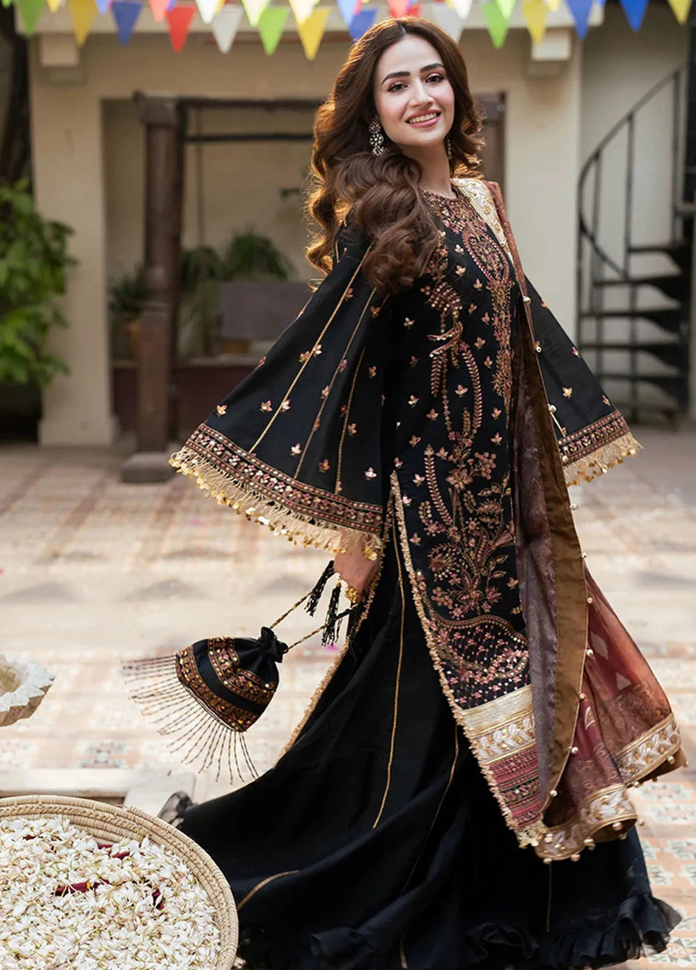 Shan e Festive by Salitex Embroidered Khaddi Net Suits Unstitched 3 Piece SUNW6NO025UT - Festive Collection