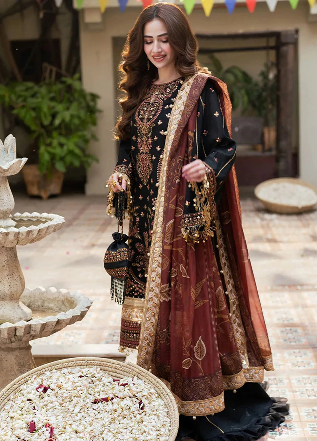 Shan e Festive by Salitex Embroidered Khaddi Net Suits Unstitched 3 Piece SUNW6NO025UT - Festive Collection