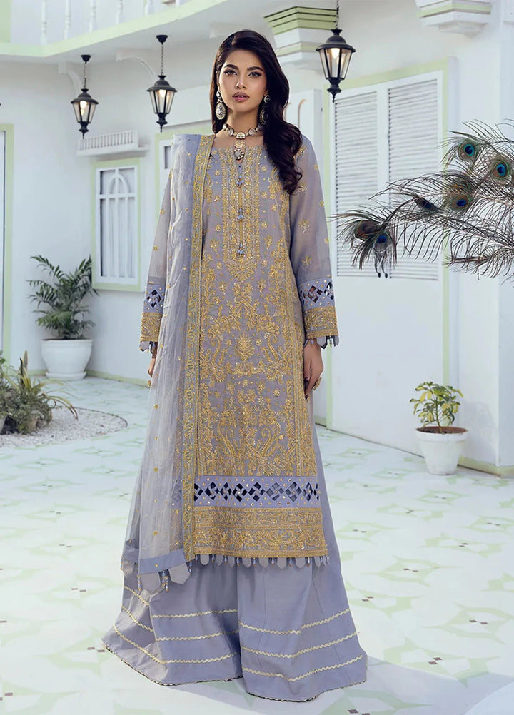 Shan e Festive by Salitex Embroidered Net Suits Unstitched 3 Piece SUNW6NO011UT - Festive Collection