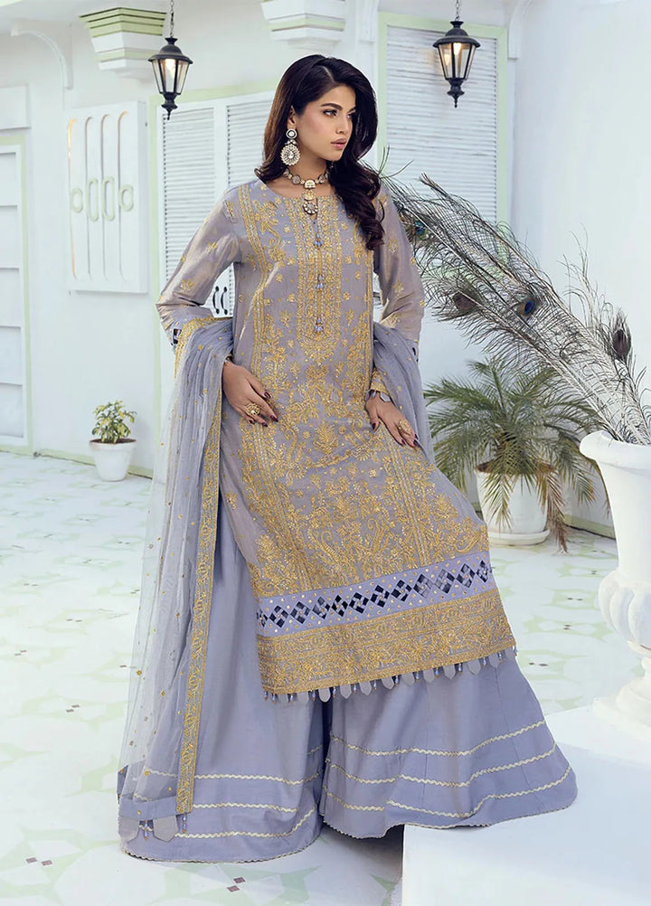 Shan e Festive by Salitex Embroidered Net Suits Unstitched 3 Piece SUNW6NO011UT - Festive Collection