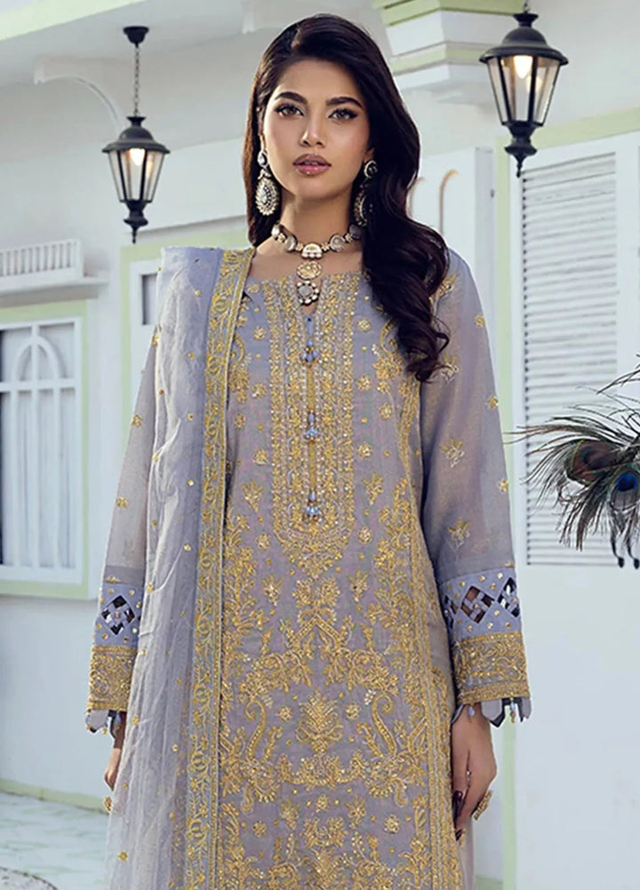 Shan e Festive by Salitex Embroidered Net Suits Unstitched 3 Piece SUNW6NO011UT - Festive Collection