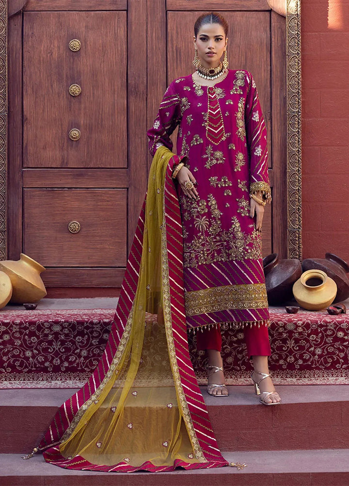 Shan e Festive by Salitex Embroidered Paper Cotton Suits Unstitched 3 Piece SUNW6JI015UT - Festive Collection