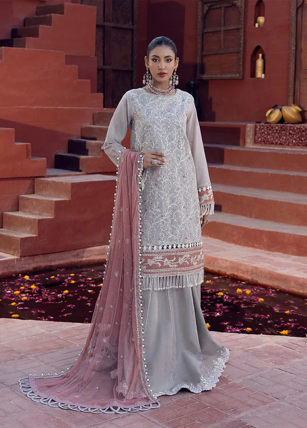 Shan e Festive by Salitex Embroidered Zari Suits Unstitched 3 Piece SUNW6JI014UT - Festive Collection