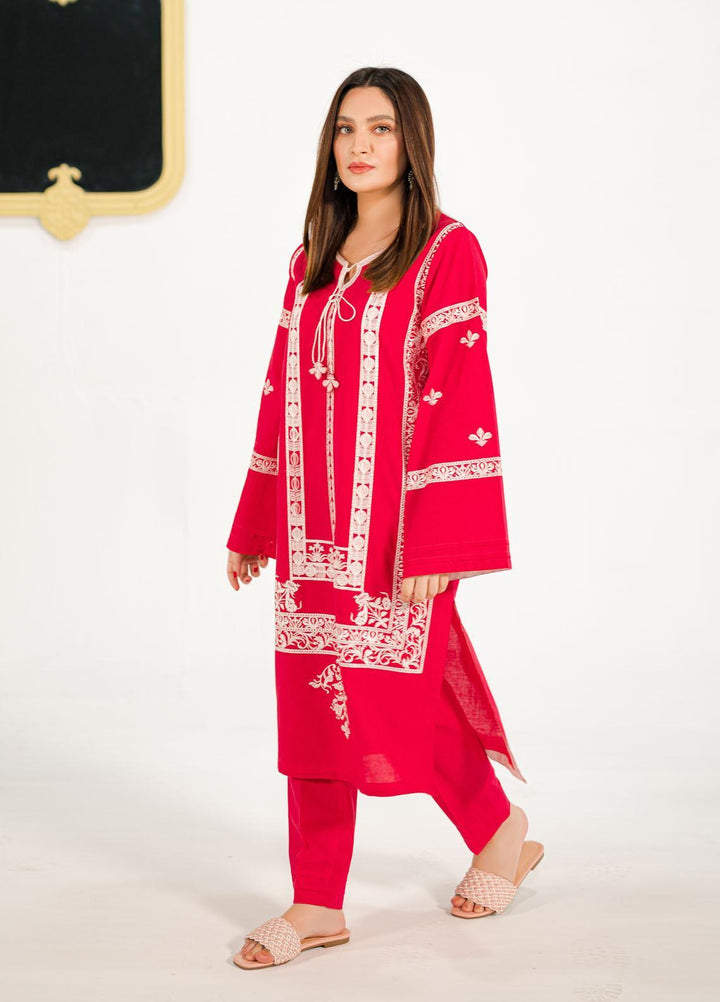 Shanyera Casual Pret Embroidered Lawn 2 Piece Suit SHN22SC B3 - Ethnic Fuchsia