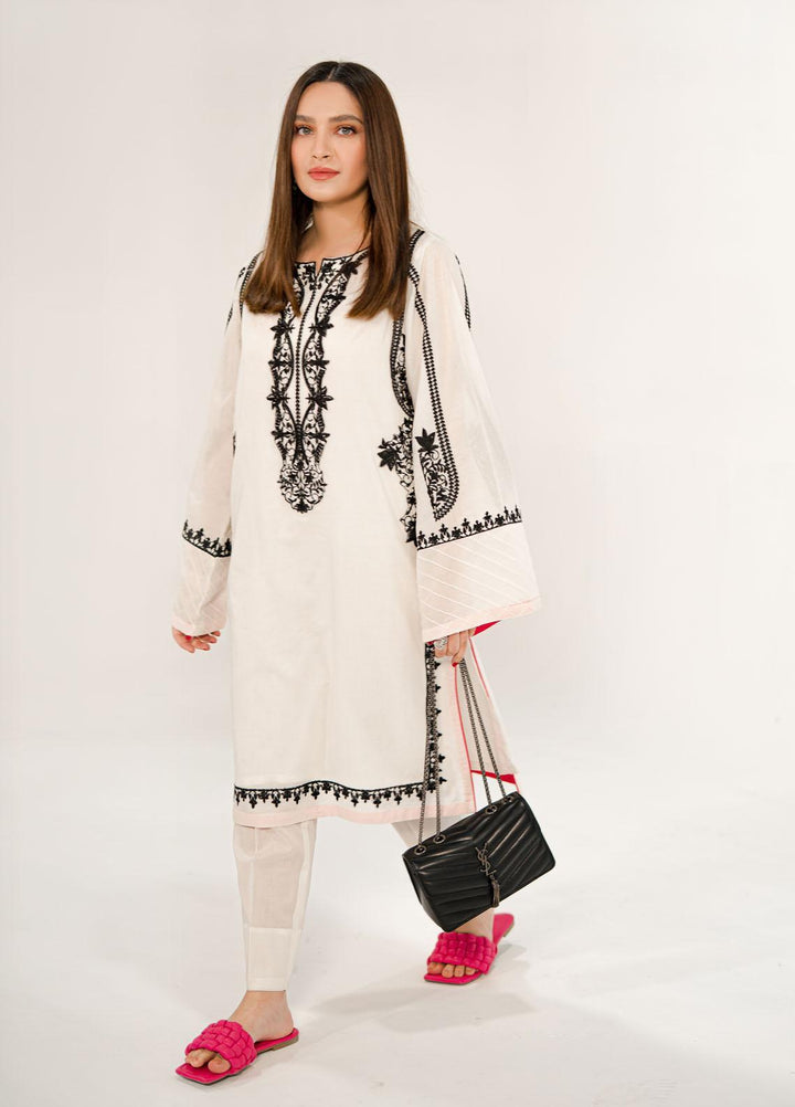 Shanyera Casual Pret Embroidered Lawn 2 Piece Suit SHN22SC B5 - Ethereal White