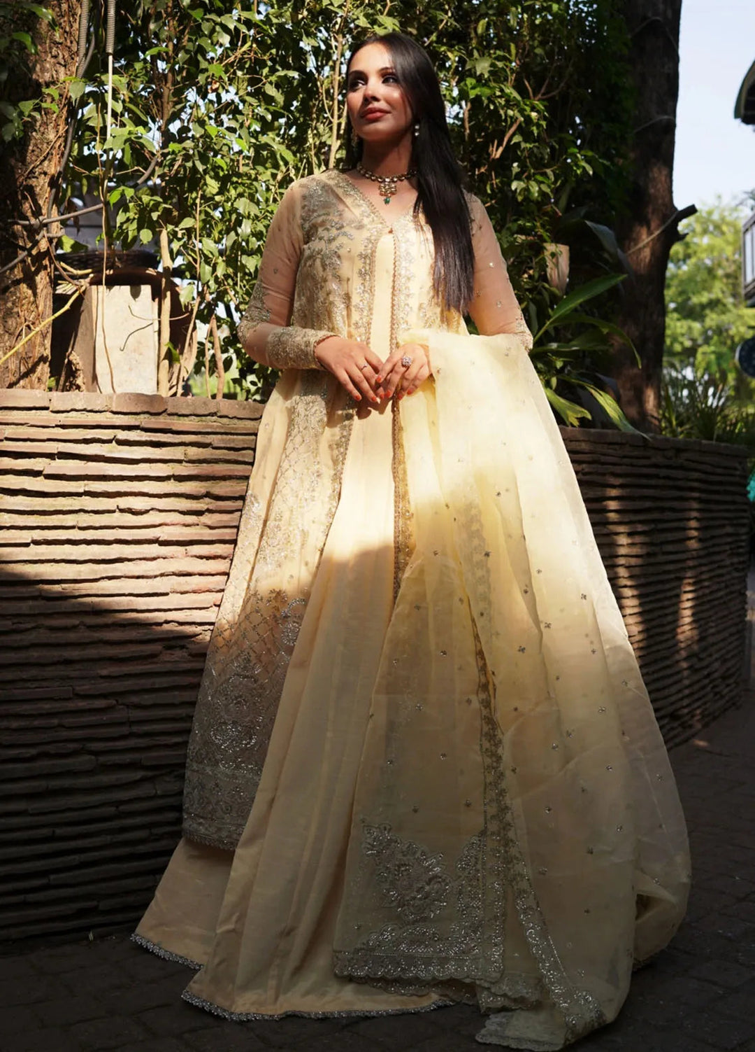 Shazme Embroidered Organza Suits Unstitched 3 Piece Aya - Formals Collection