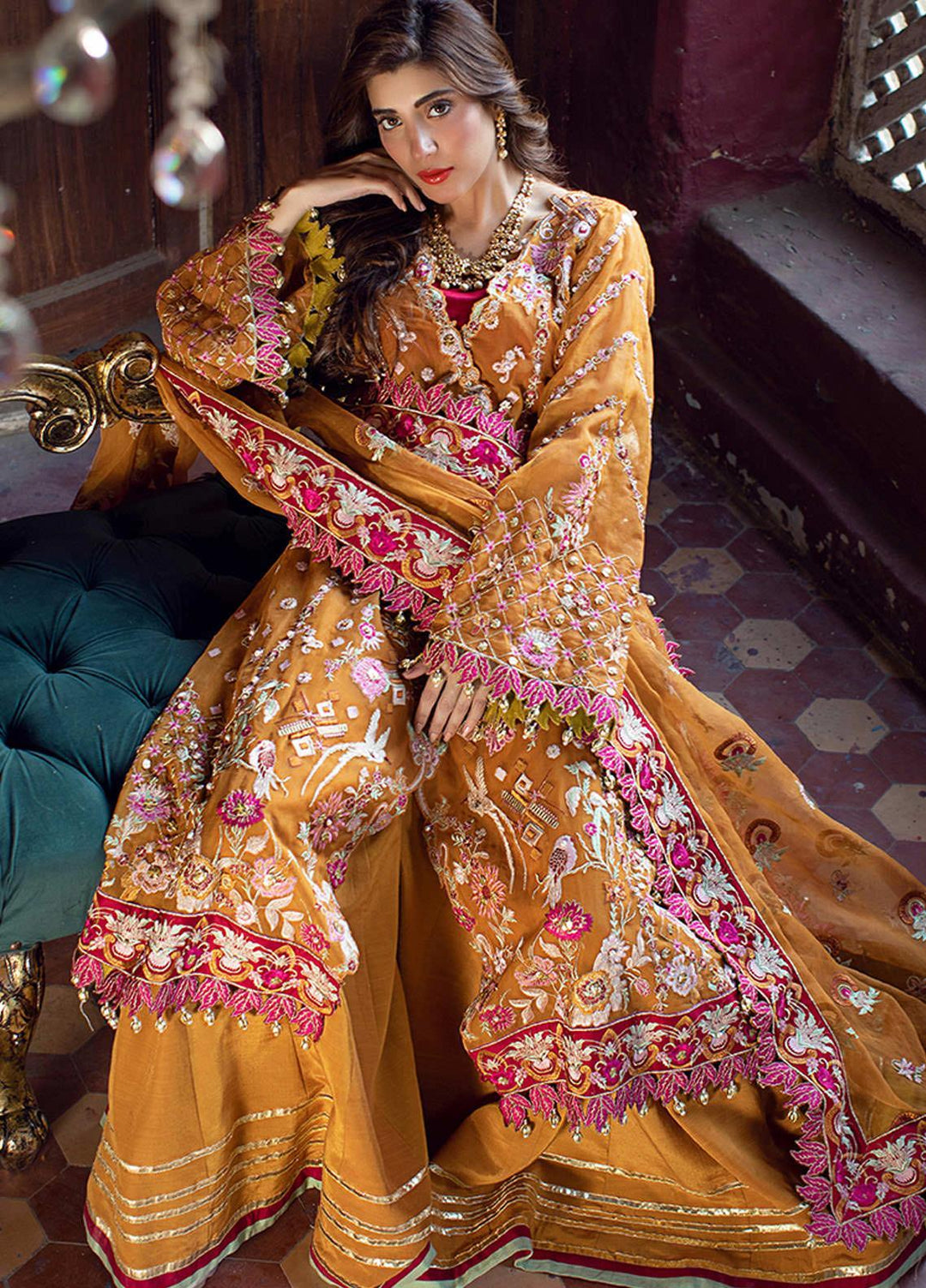 Sheeba Kapadia Embroidered Chiffon Suits Unstitched 3 Piece SHK21BR 03-Novah - Festive Collection