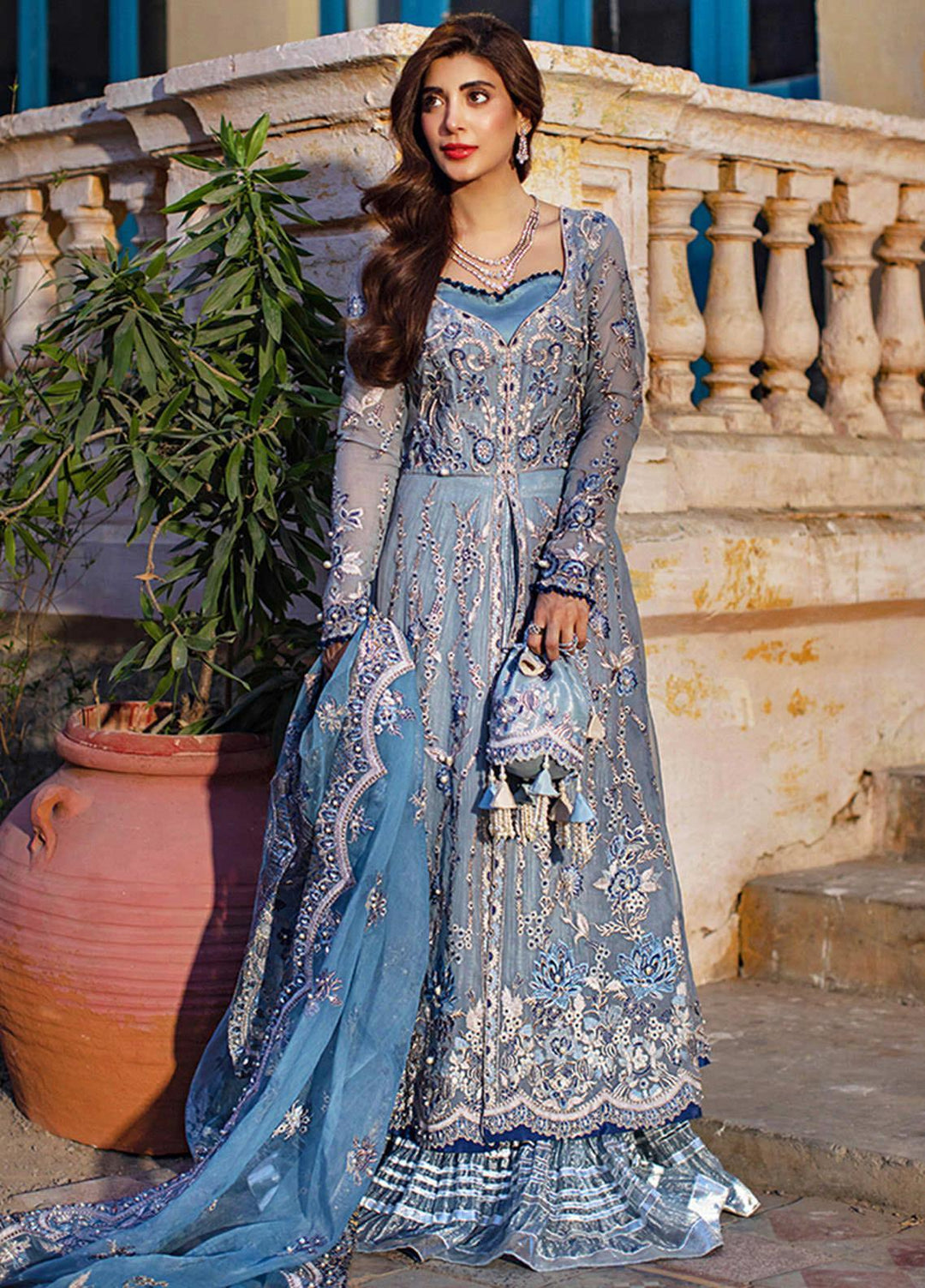 Sheeba Kapadia Embroidered Organza Suits Unstitched 3 Piece SHK21BR 06-Elina - Festive Collection